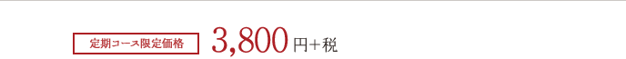 定期コース限定価格 3,800円+税